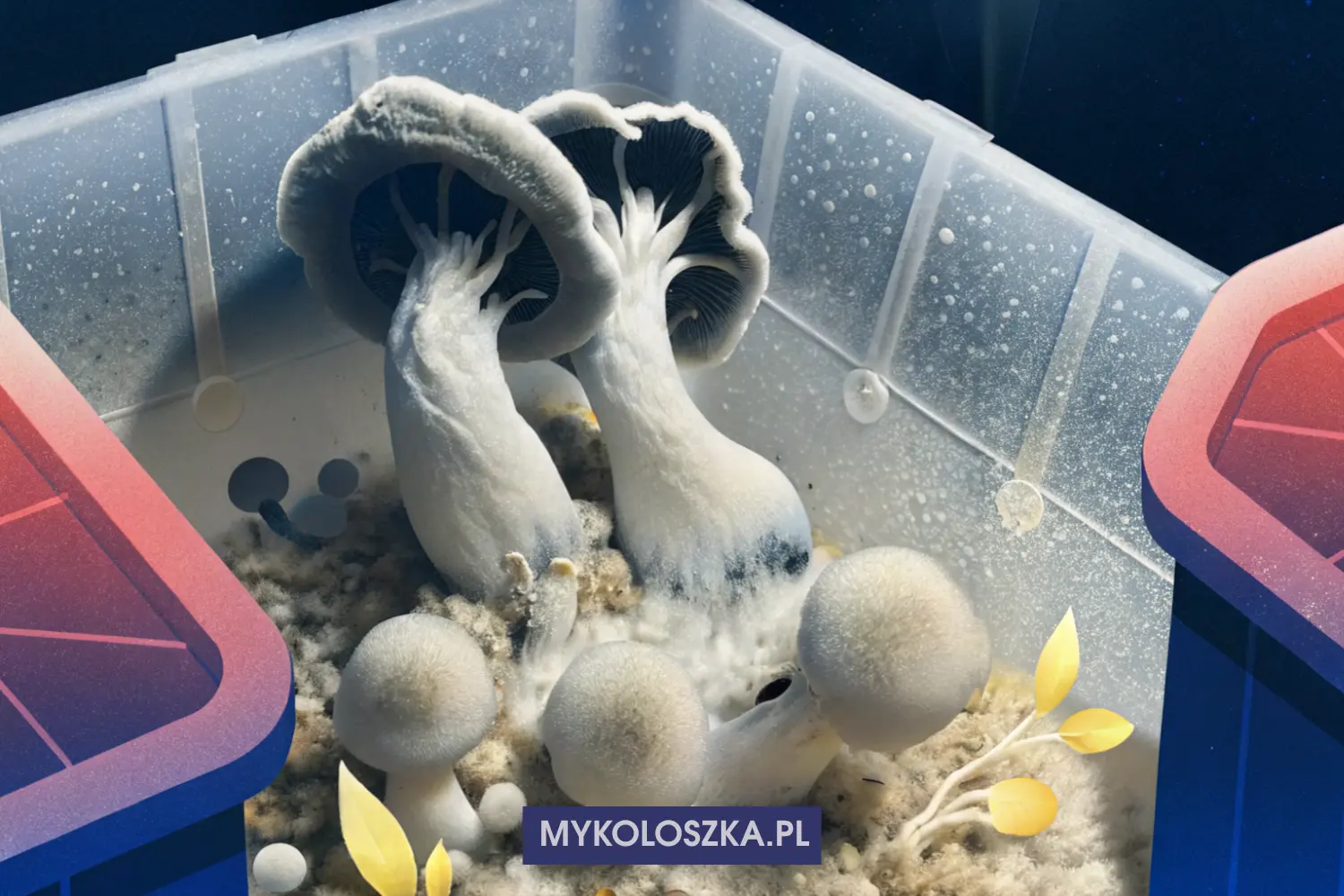 Haole Psilocybe cubensis — albinotyczna genetyka growkit Full Auto Mykoloszka